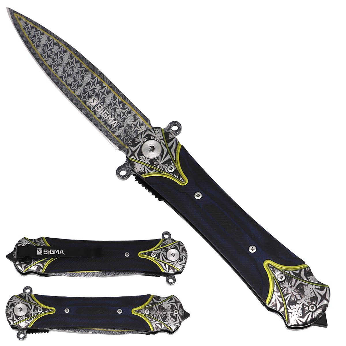 Sigma Ball-Bearing Folding Knife with Micarta & Steel Handle