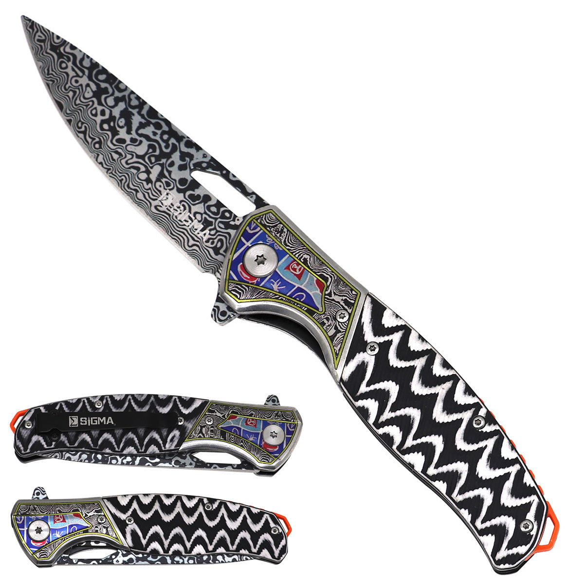 Sigma Ball-Bearing Flipper Knife with Micarta Handle