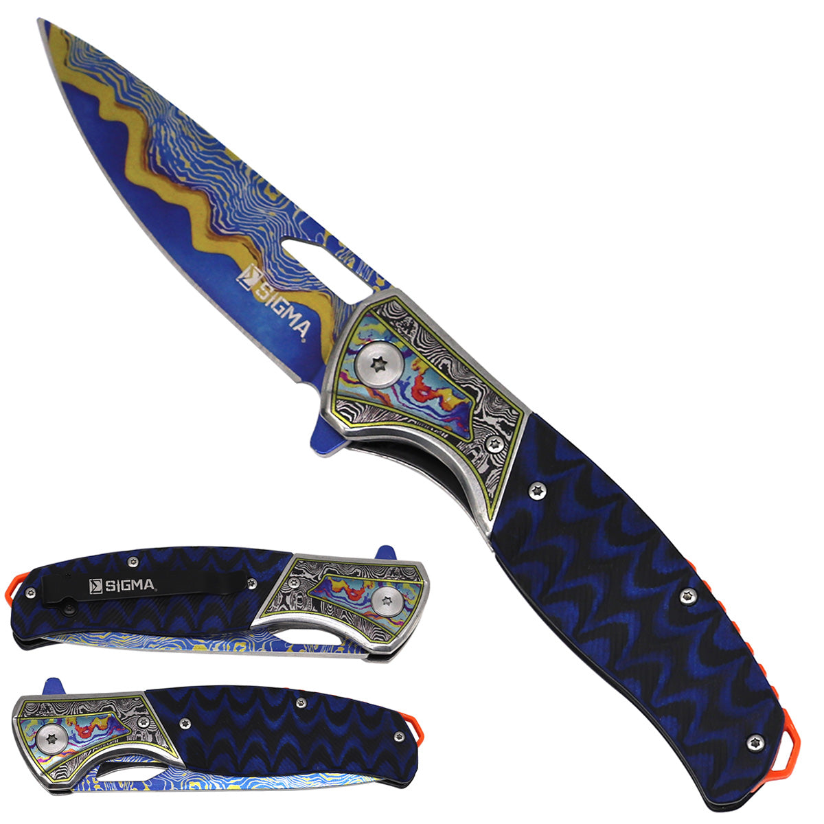Sigma Ball-Bearing Flipper Knife with Micarta Handle