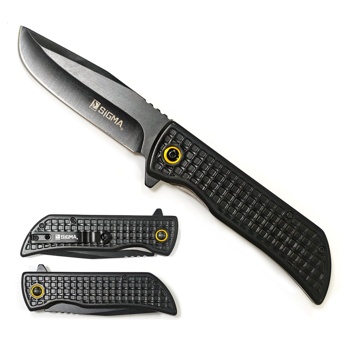 Sigma KSB4401BK Ball-Bearing Flipper Knife | 3.75-Inch 8Cr Blade