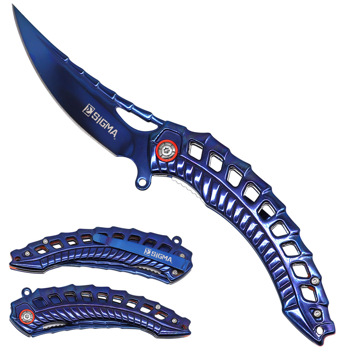 Sigma Ball Bearing Flipper Knife with Sculpted Handle