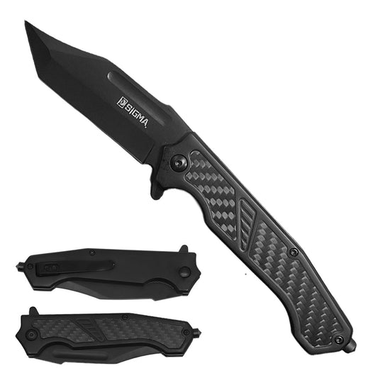 Sigma Ball Bearing Flipper Knife with Carbon-Fiber Inlay