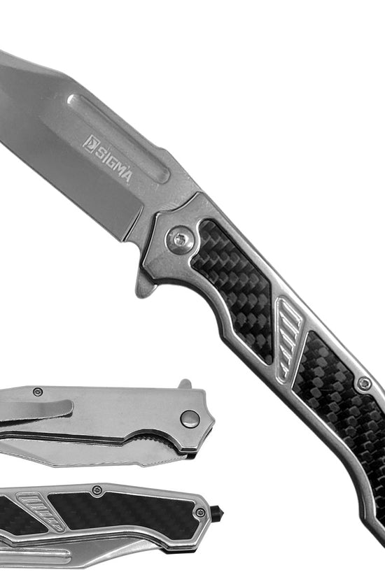 Sigma Ball Bearing Flipper Knife with Carbon-Fiber Inlay
