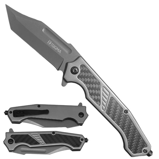 Sigma Ball Bearing Flipper Knife with Carbon-Fiber Inlay