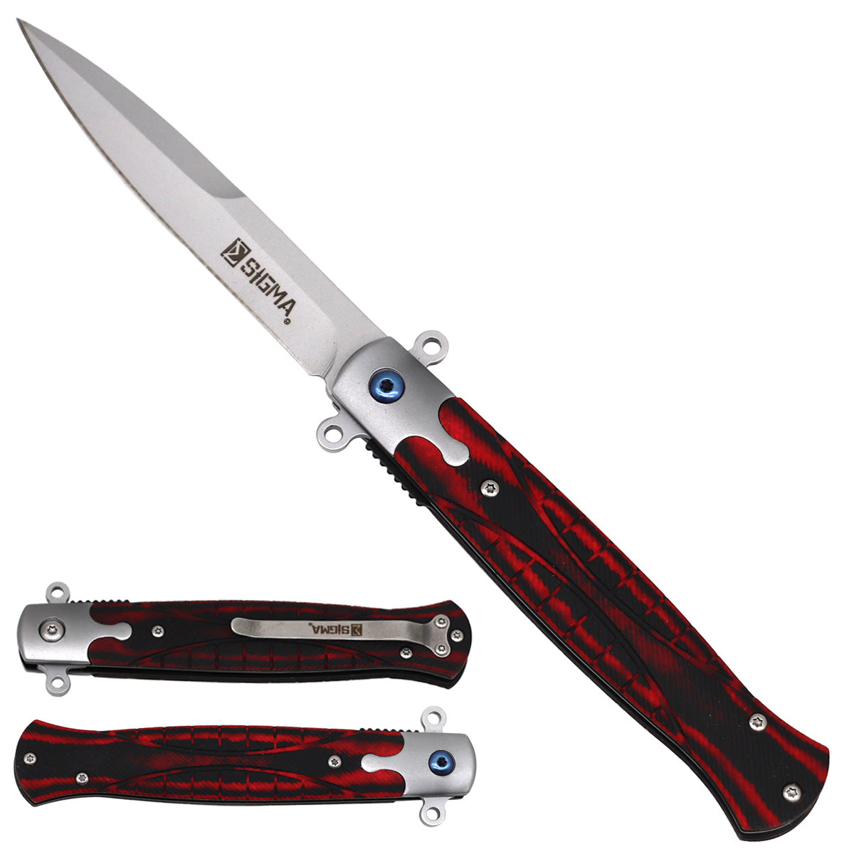 Sigma Red Micarta Ball-Bearing Flipper Pocket Knife