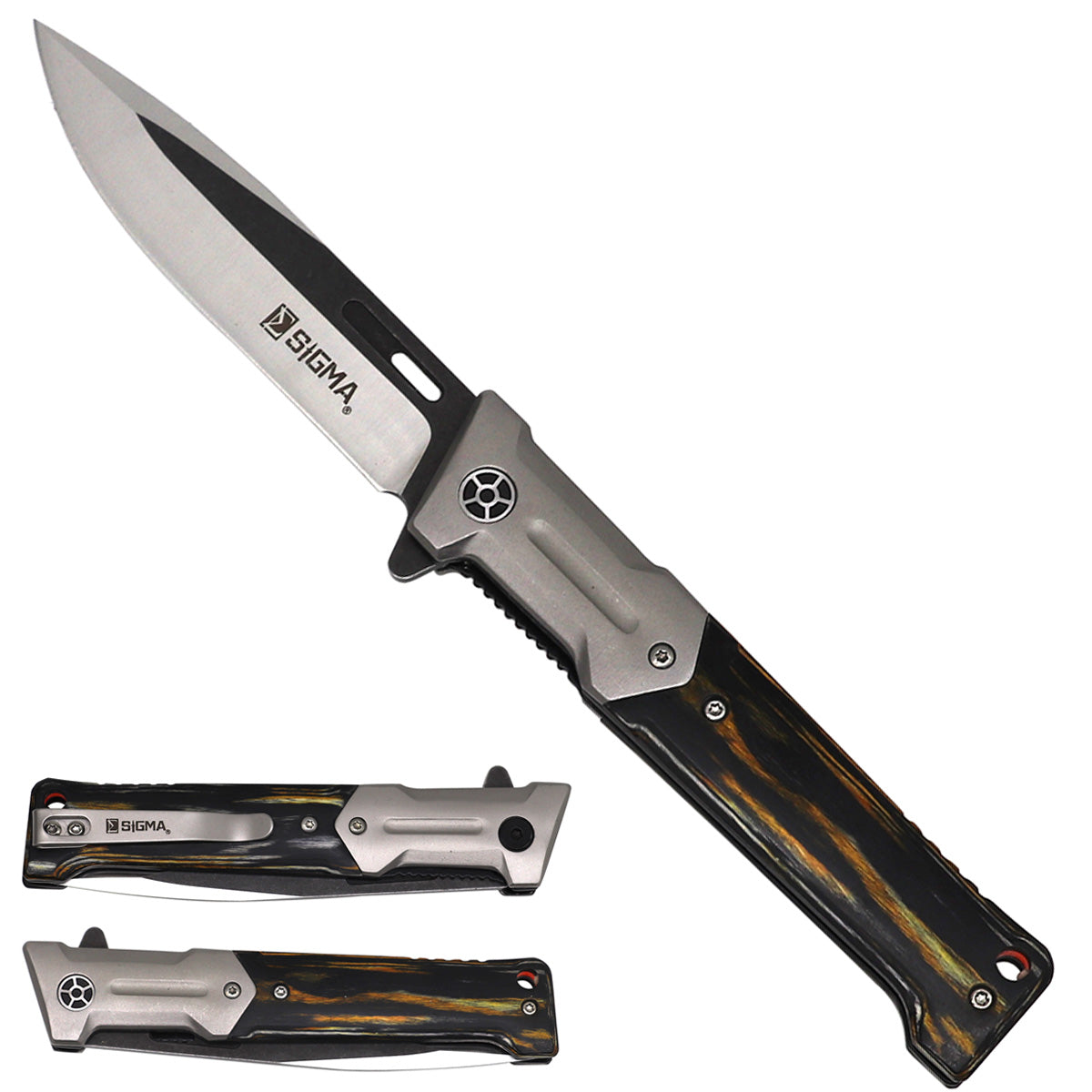 Sigma D2 Ball Bearing Pocket Knife - Bamboo Fiber Handle