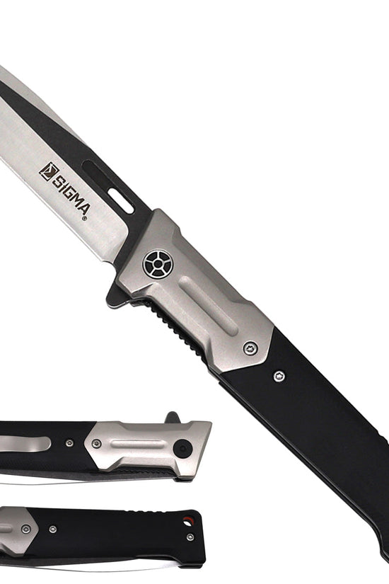 Sigma D2 Ball Bearing Pocket Knife - Black G10 Handle