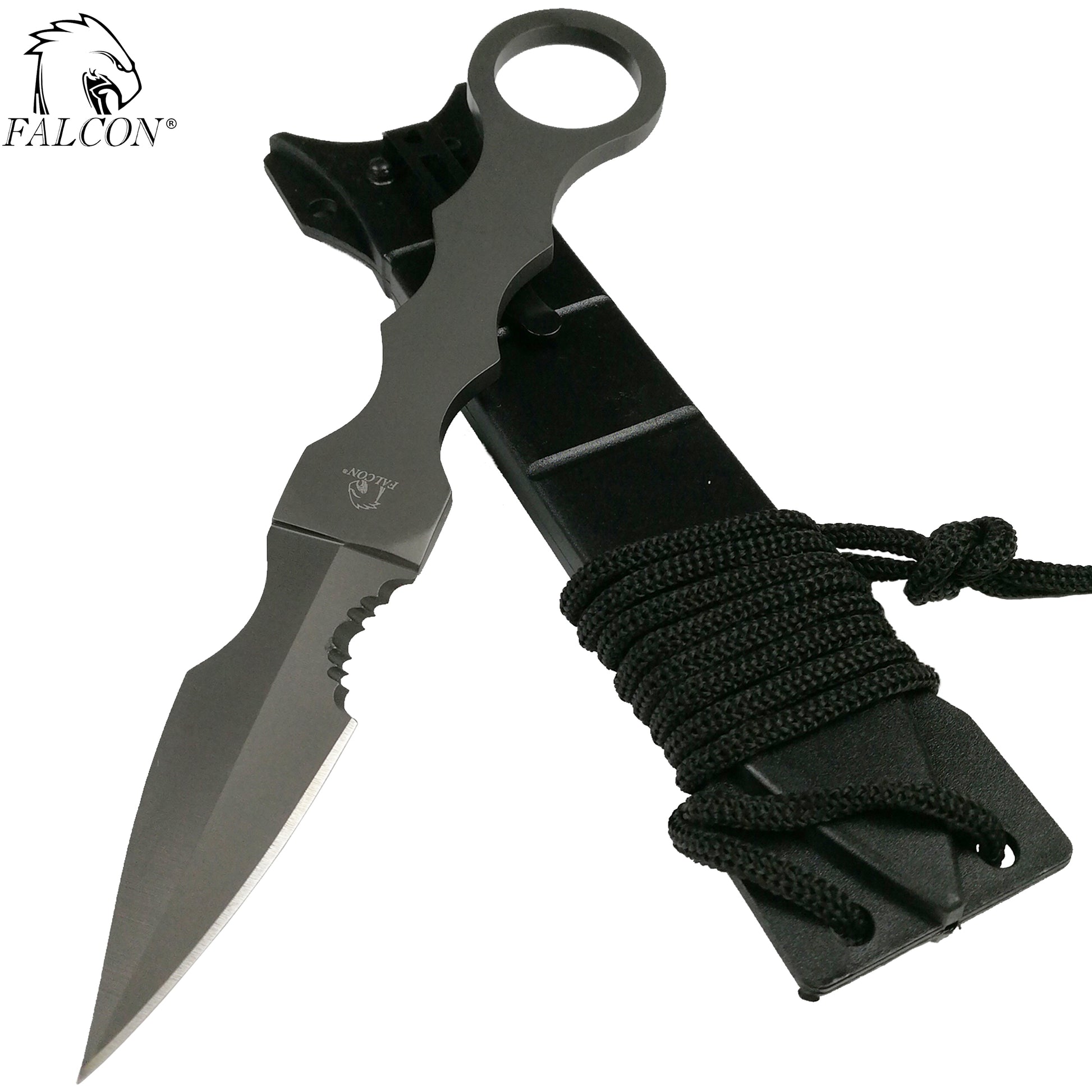 Falcon 7.5" Gray Tactical Knife