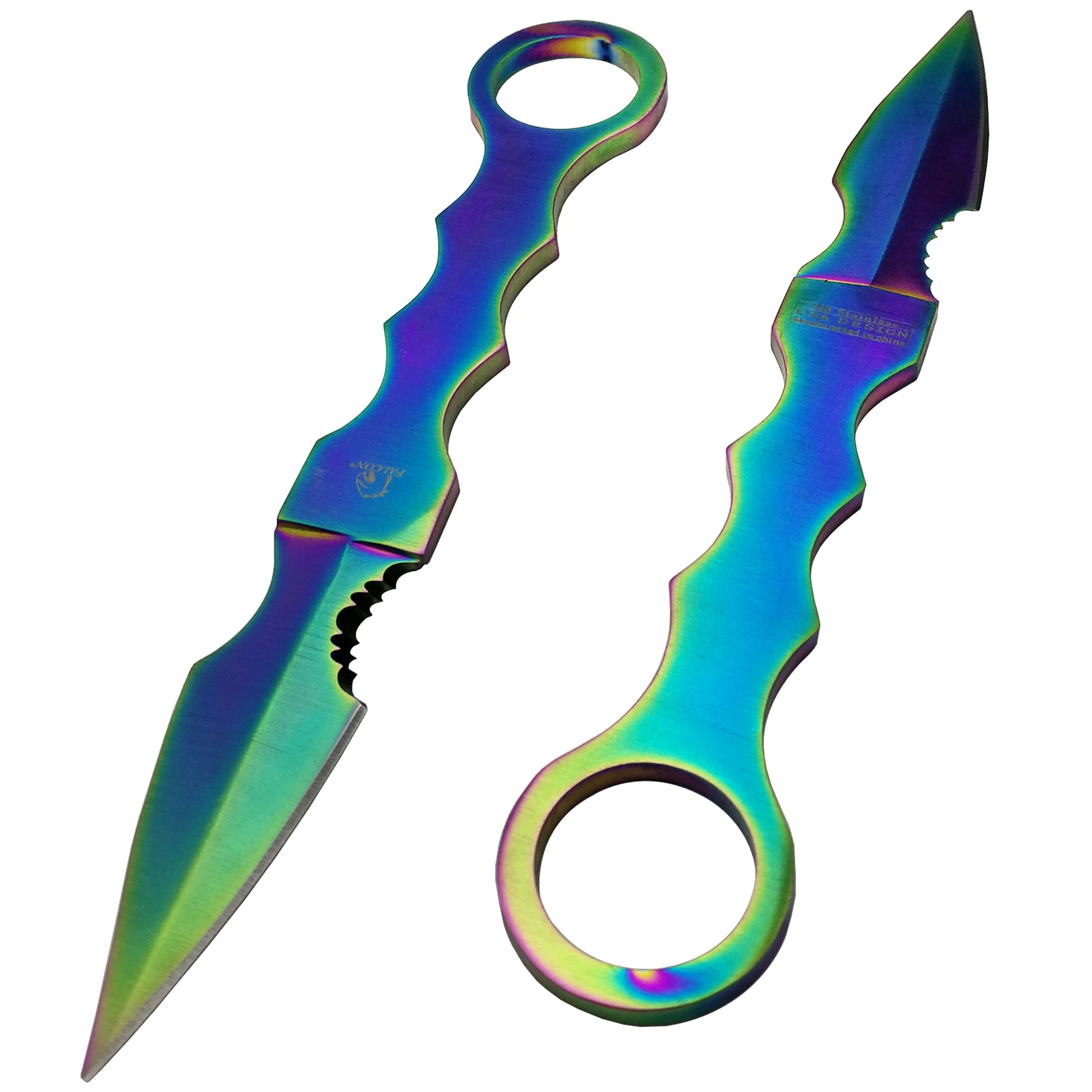 Falcon 7.5" Rainbow Tactical Knife