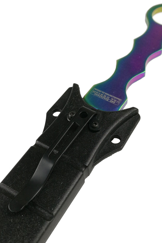 Falcon Rainbow 7.5" Fixed Blade Tactical Knife with Sheath
