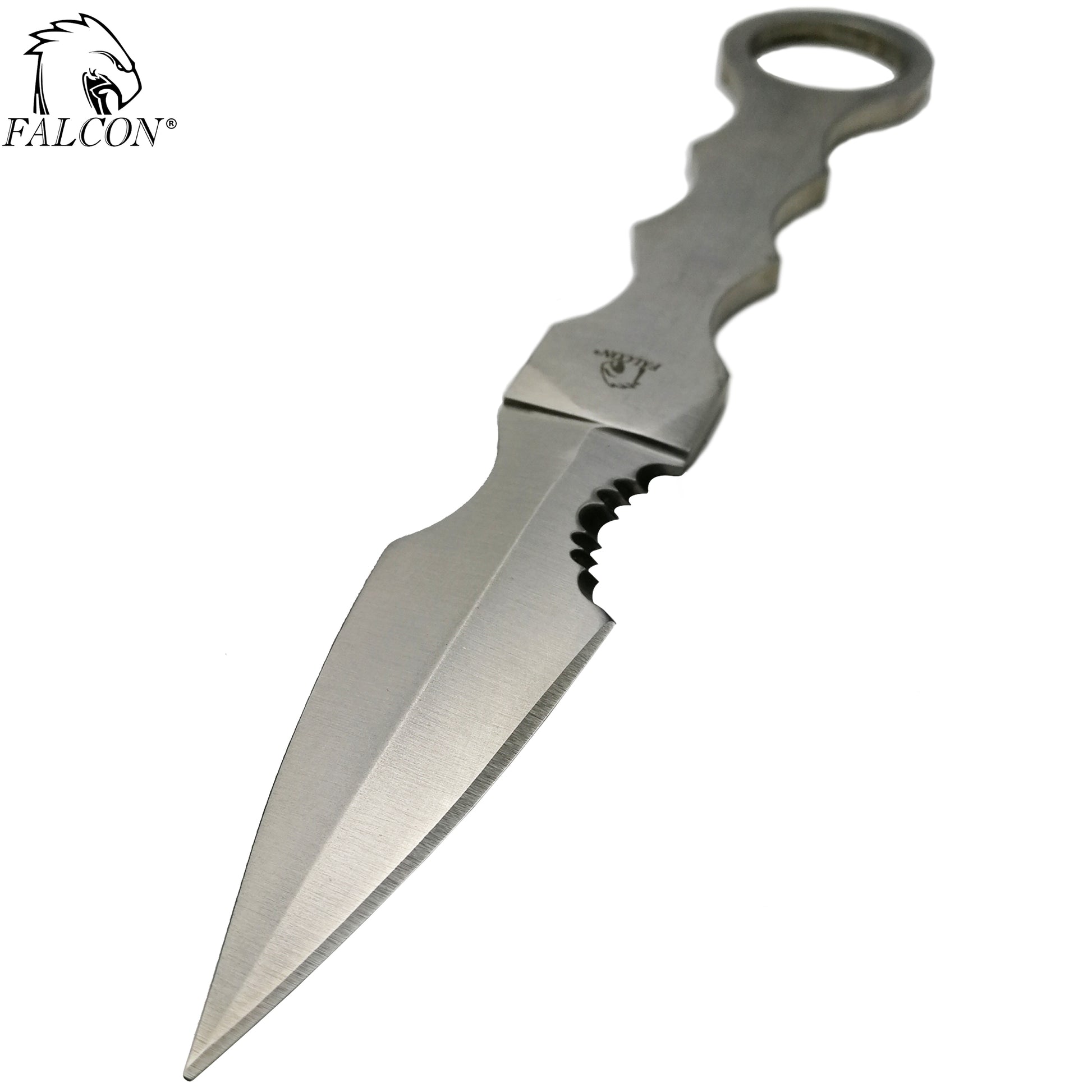 Falcon 7.5" Silver Tactical Knife