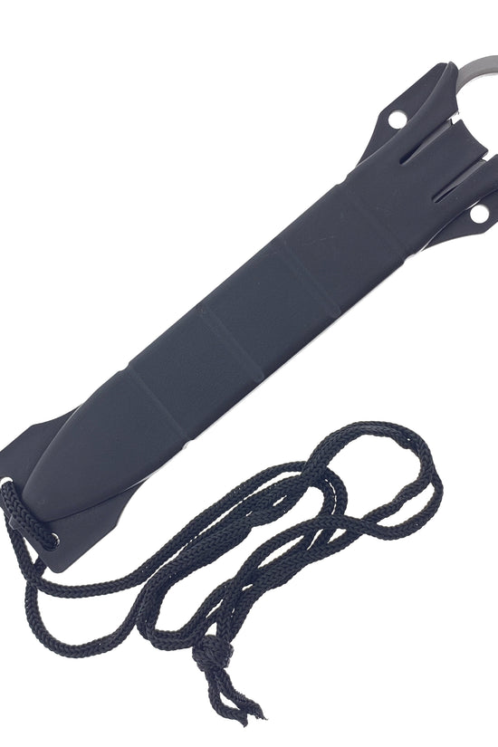 Falcon 7 1/2" Overall. Titanium Coating Trainer. Black ABS Sheath