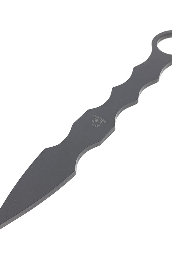 Falcon 7 1/2" Overall. Titanium Coating Trainer. Black ABS Sheath