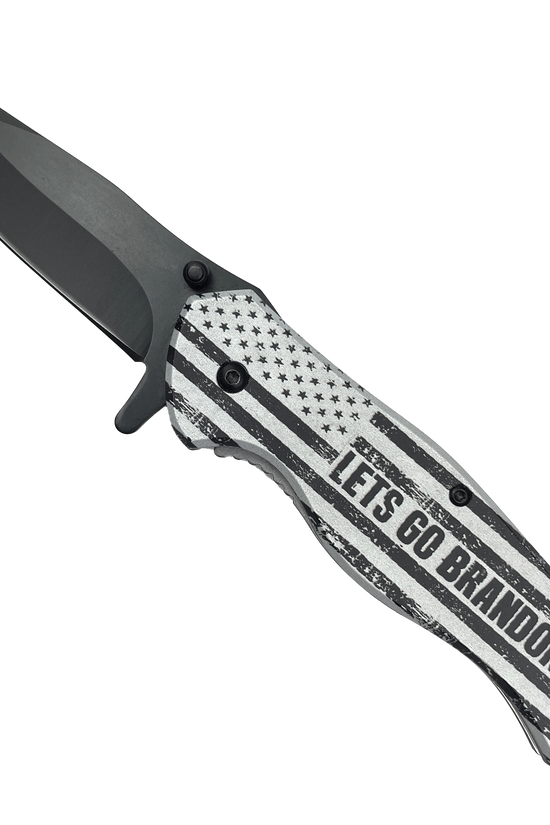 Spring Assisted Pocket Knife Let's Go Brandon