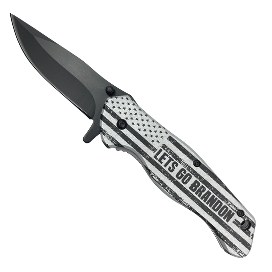 Spring Assisted Pocket Knife Let's Go Brandon