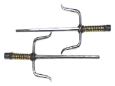 21" Chrome Sai with black/gold  plastic wrapped handle.