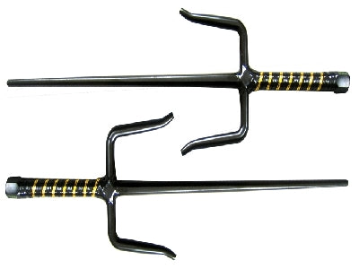 21" Black Sai with black/gold  plastic wrapped handle.