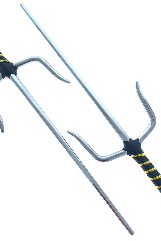 21" Chrome Sai with black/gold  plastic wrapped handle.