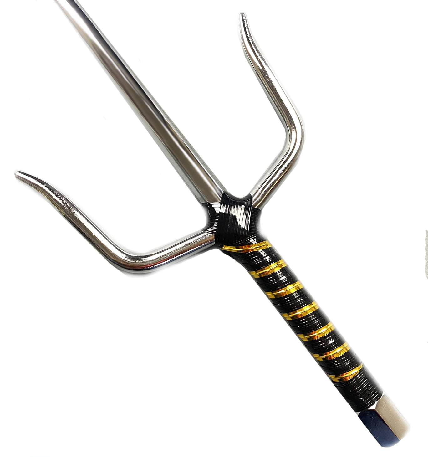 21" Chrome Sai with black/gold  plastic wrapped handle.
