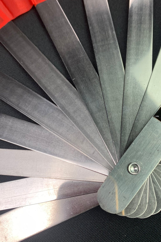 Black Kung Fu Fan in Red