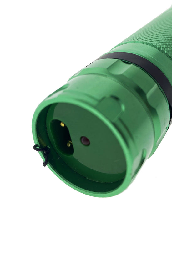 6.75" Green Rechargeable Stun Gun with Flashlight