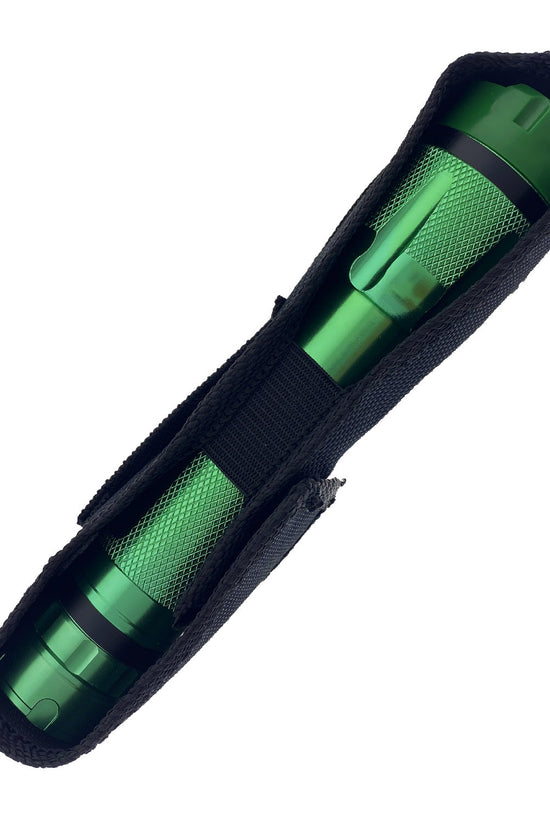 6.75" Green Rechargeable Stun Gun with Flashlight