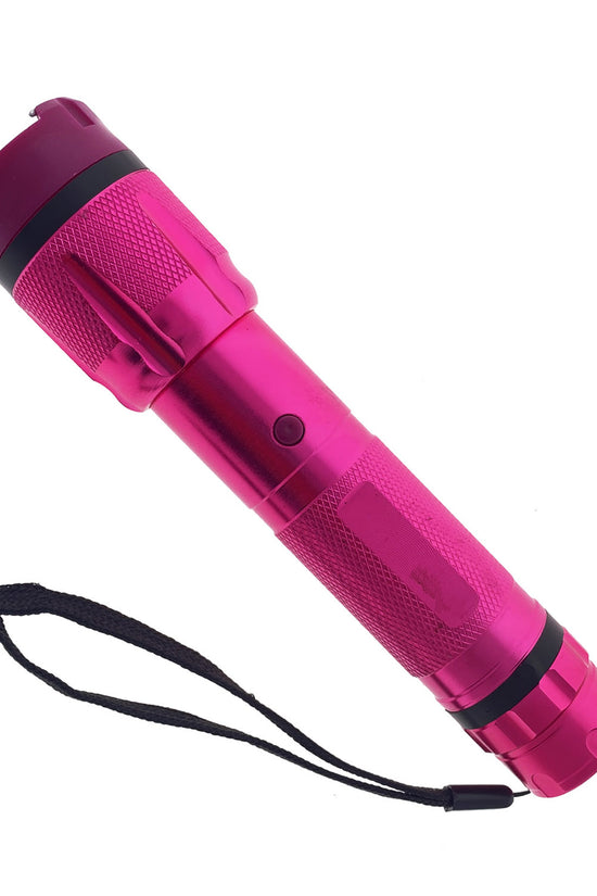 6.75" Pink Stun Gun Flashlight with Safety Switch | Guild Arms