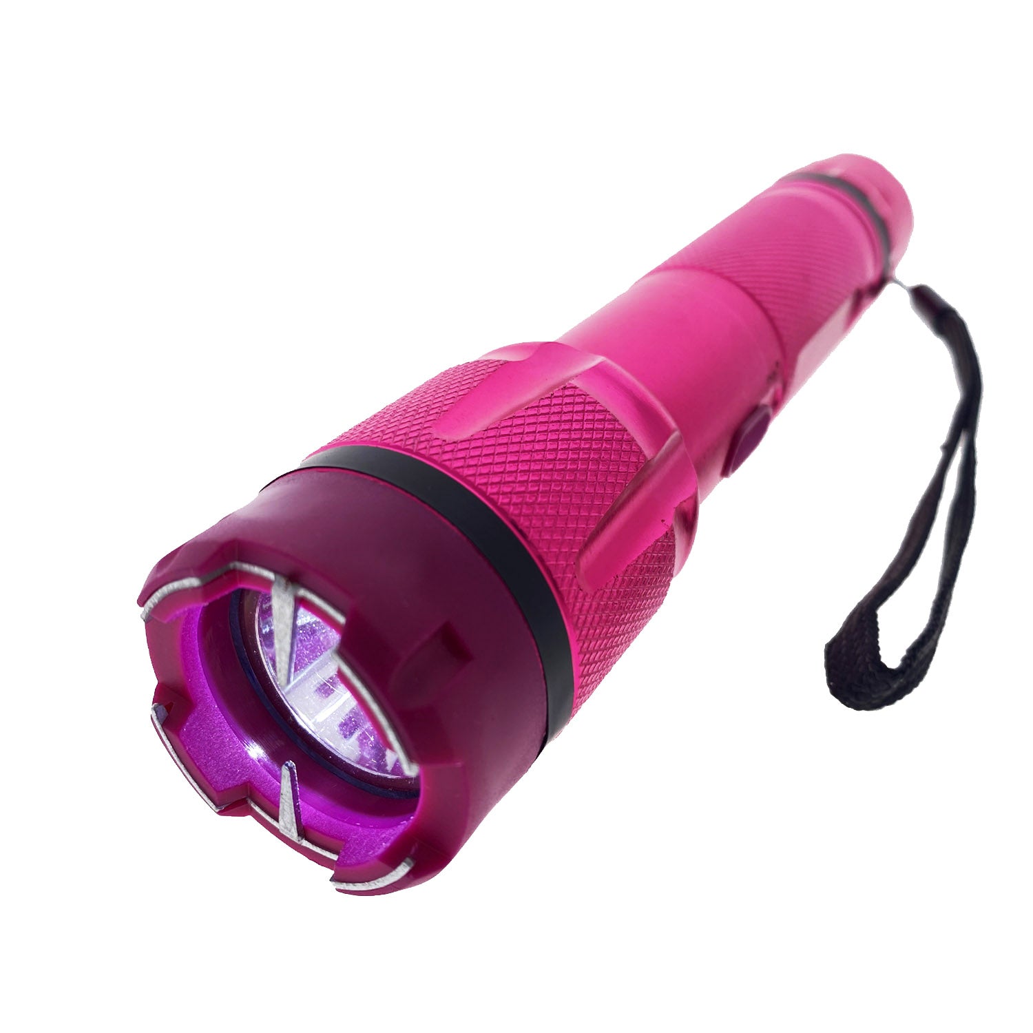6.75" Pink Stun Gun Flashlight with Safety Switch | Guild Arms