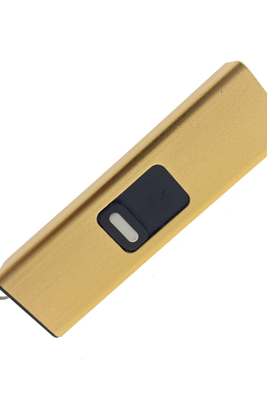 Sleek gold rectangular USB drive