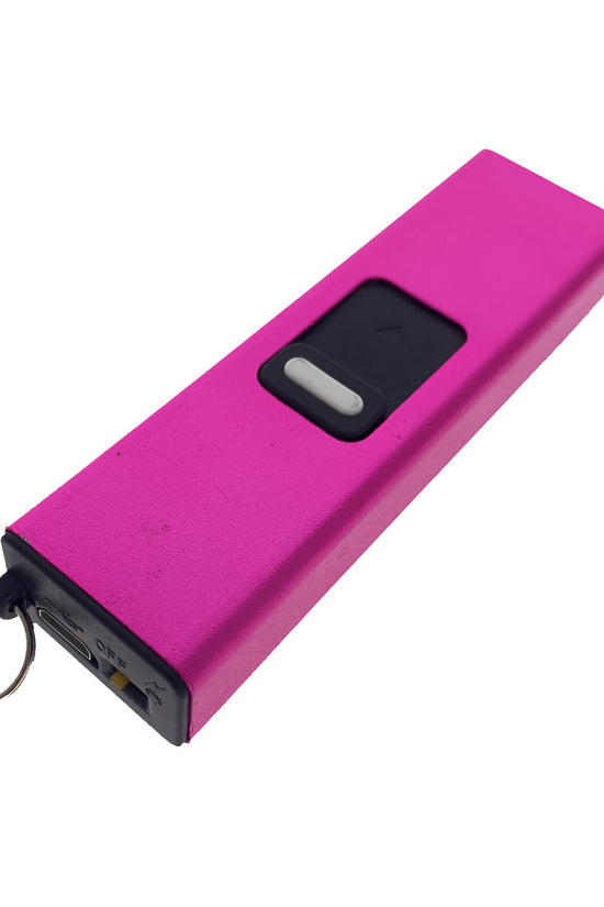 Pink rechargeable stun gun device