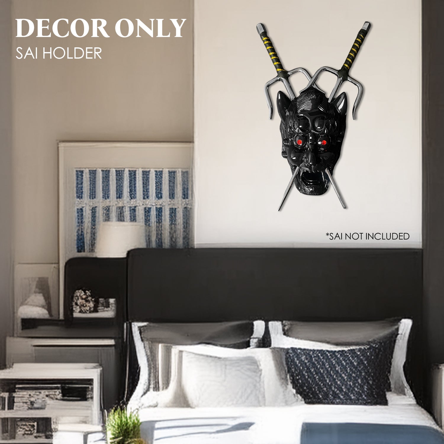 9"X6 1/2" Demon Face Sai Holder