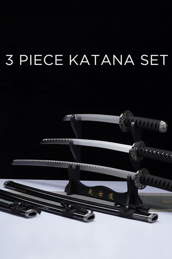 3Pcs Samurai sword set, Plastic scabbard