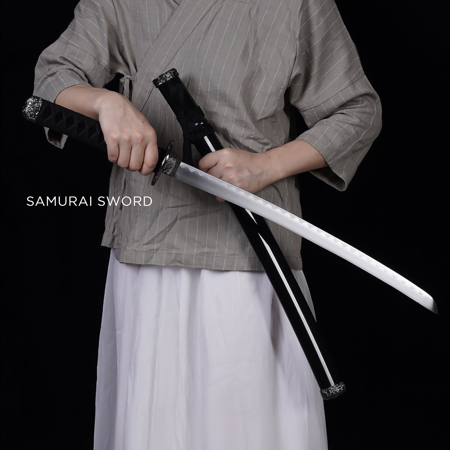 3Pcs Samurai sword set, Plastic scabbard