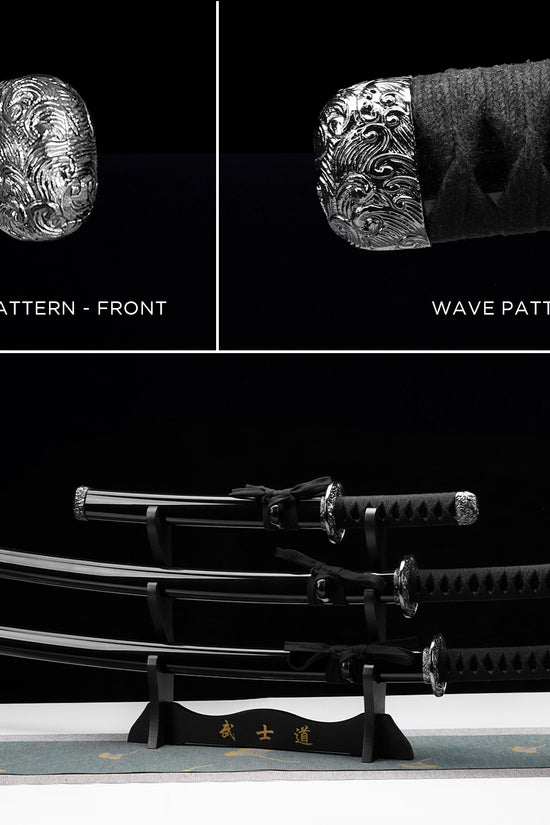 3Pcs Samurai sword set, Plastic scabbard