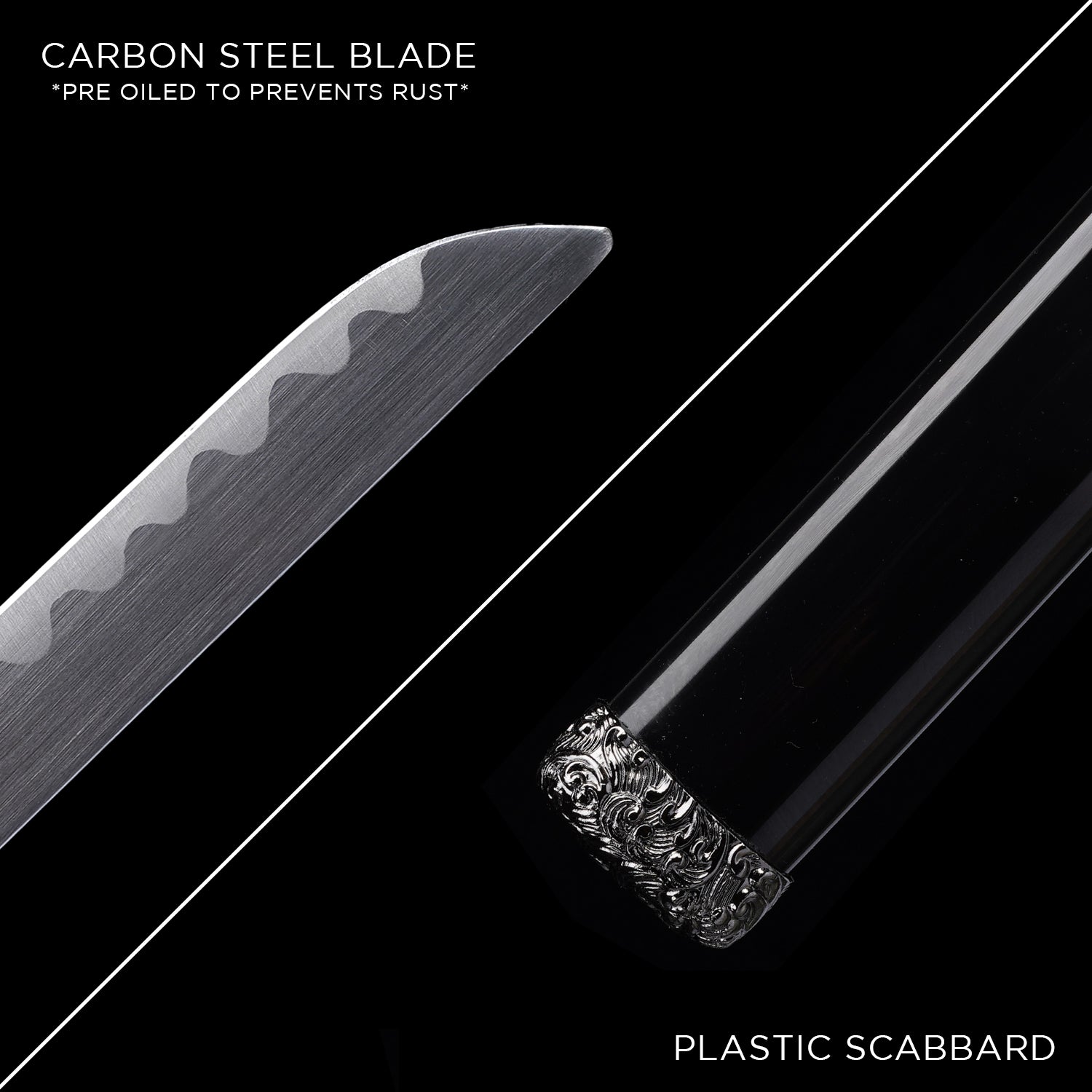 3Pcs Samurai sword set, Plastic scabbard