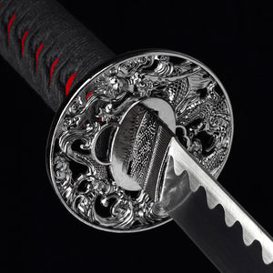 3 PCS Samurai Sword Set - Red Katana , Wakizashi and Tanto Set
