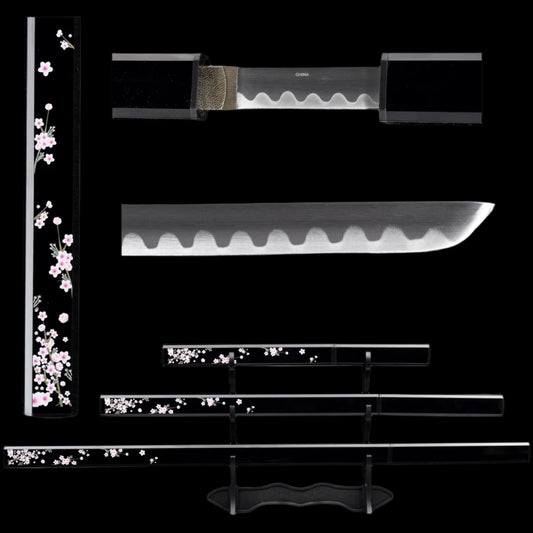 Samurai Sword Set – 3-Piece White Katana, Wakizashi & Tanto