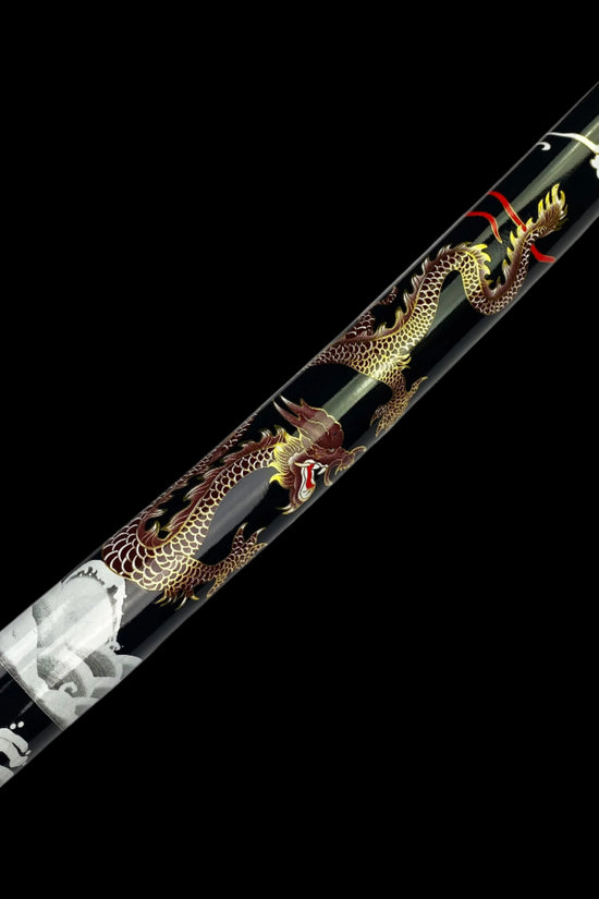 Bishamon Dragon on Scabbard Samurai Sword w/ Stand Set