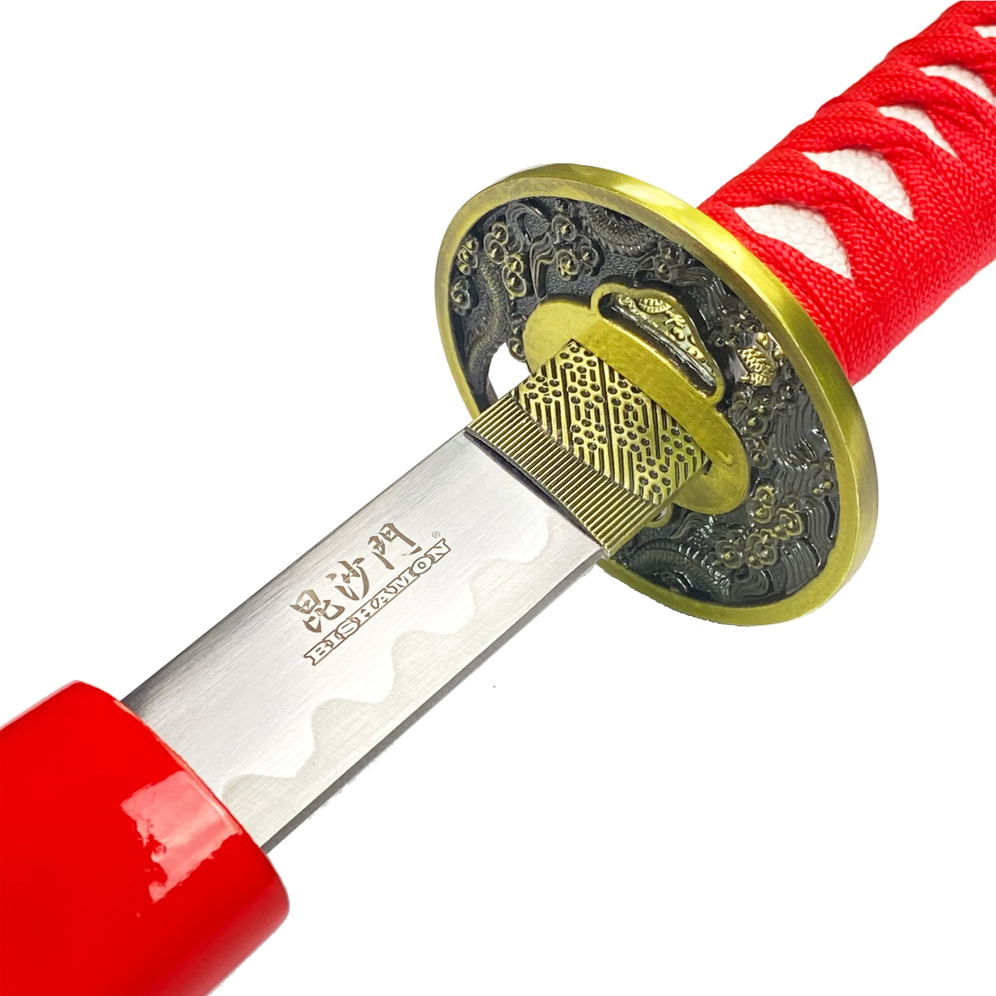 42 1/2" Samurai sword red dragon scabbard  w/stand