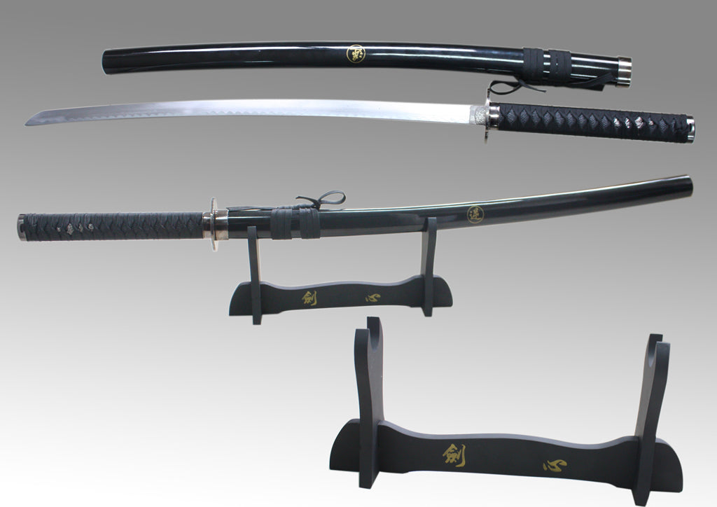 40 1/2" Reverse Blade Samurai Sword with wood stand