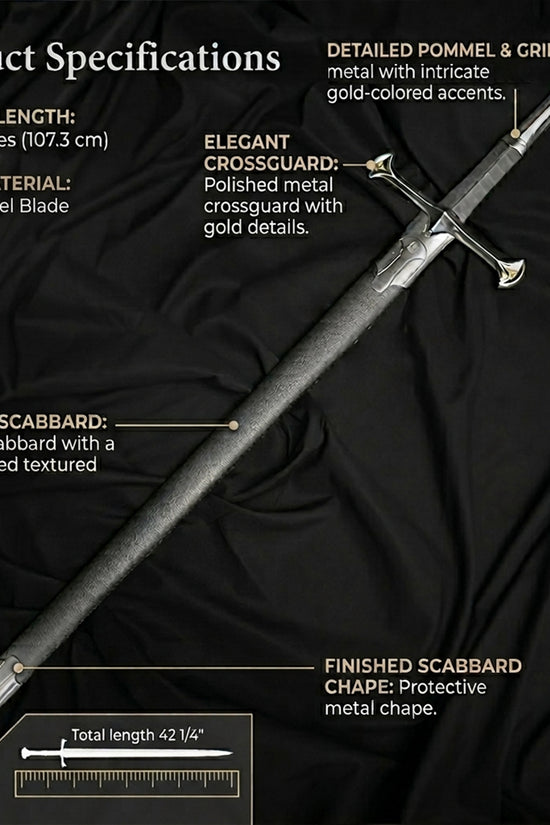 King's One Hand Sword - Authentic Medieval Blade