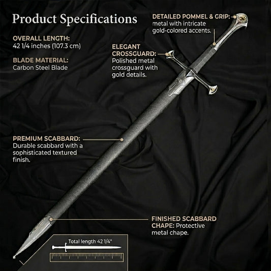 King's One Hand Sword - Authentic Medieval Blade