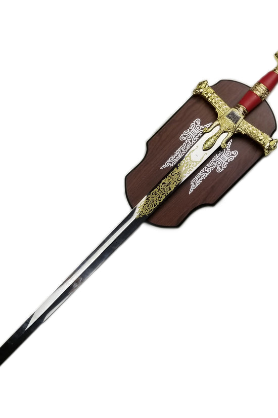 Decorative Red King Solomon Medieval Sword