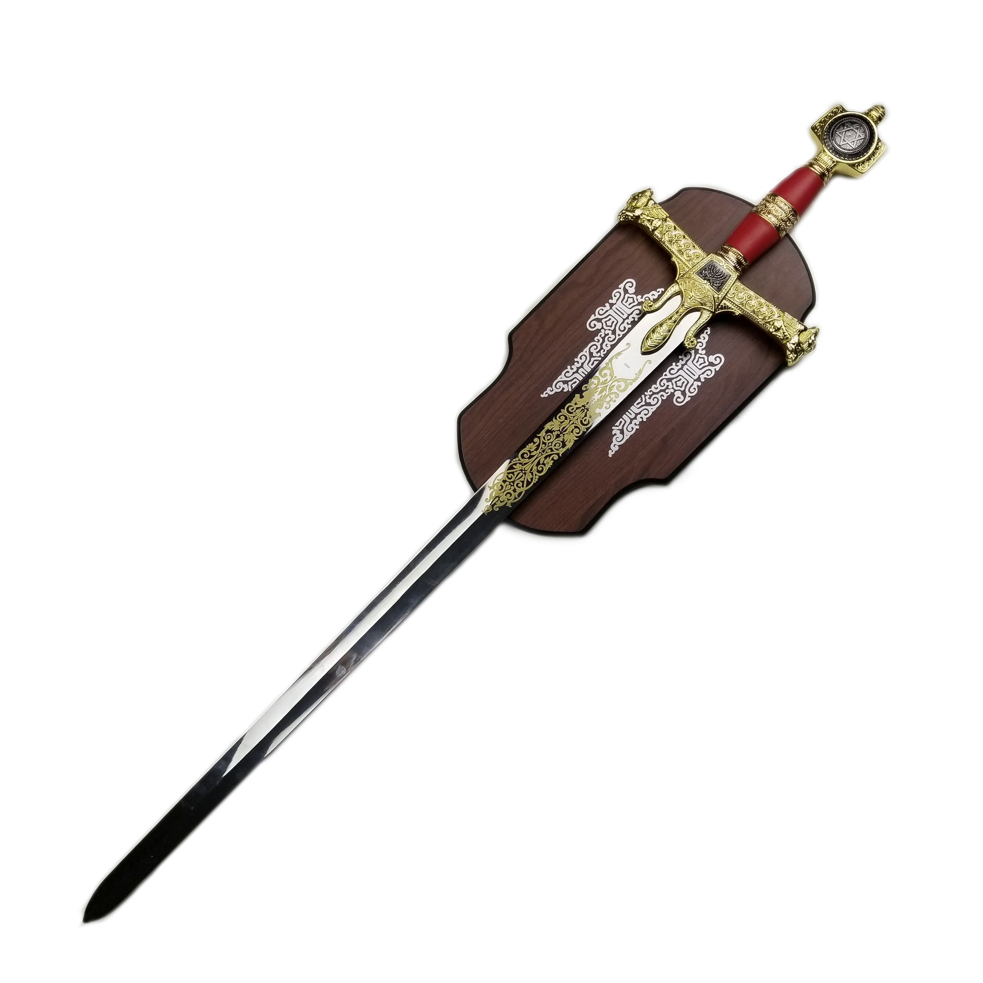 Decorative Red King Solomon Medieval Sword