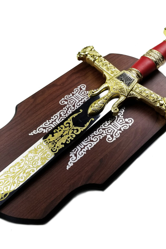 Decorative Red King Solomon Medieval Sword