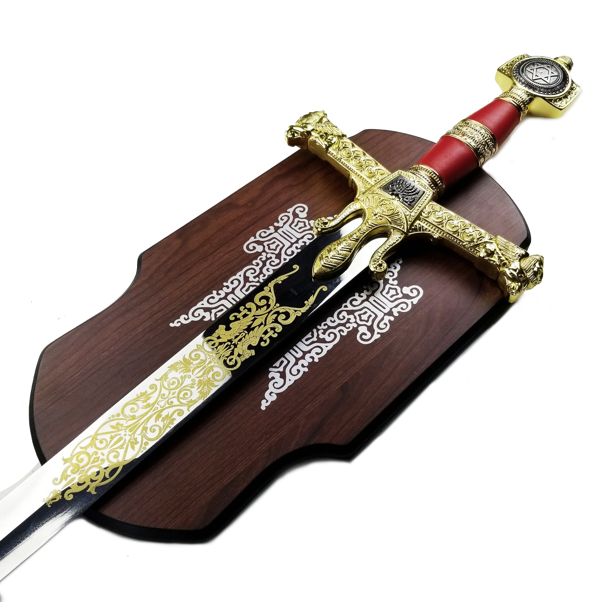 Decorative Red King Solomon Medieval Sword