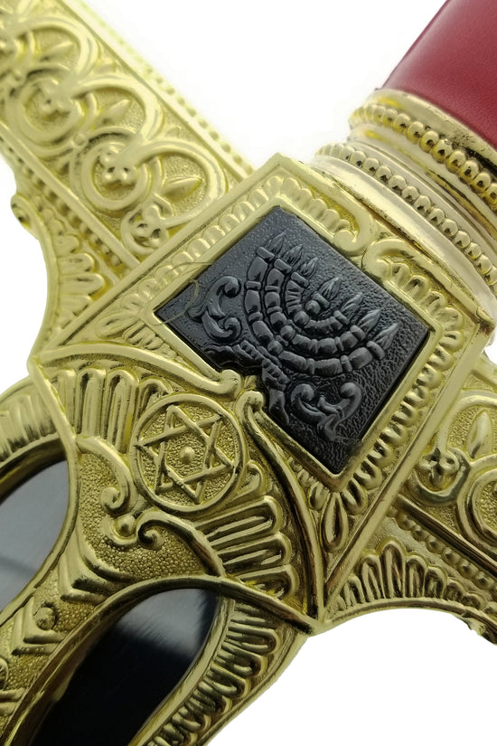 Decorative Red King Solomon Medieval Sword
