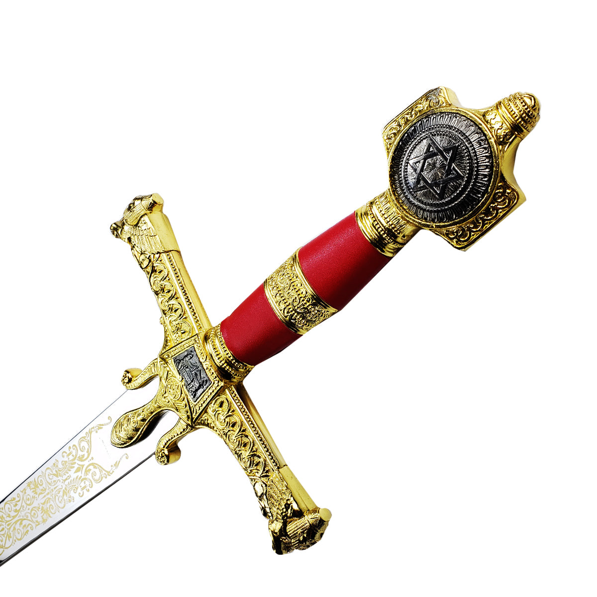 Decorative Red King Solomon Medieval Sword