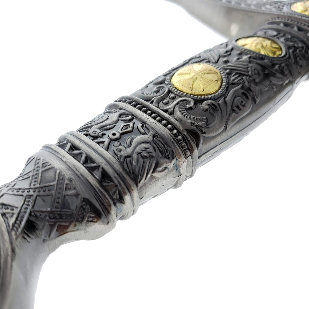 47" Knights of Templar Sword w/ gold medallion & wood plaque