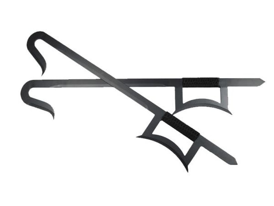 33" 2 Pcs Set Chinese Hook Sword display collectible product photo